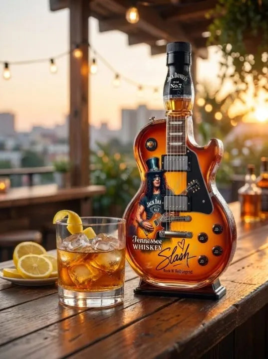 🎁 49% OFF – 👨🎤🤘Appetite for Rock: Vintage Sunburst Guitar Figurine Spirit Bottle🎸✨