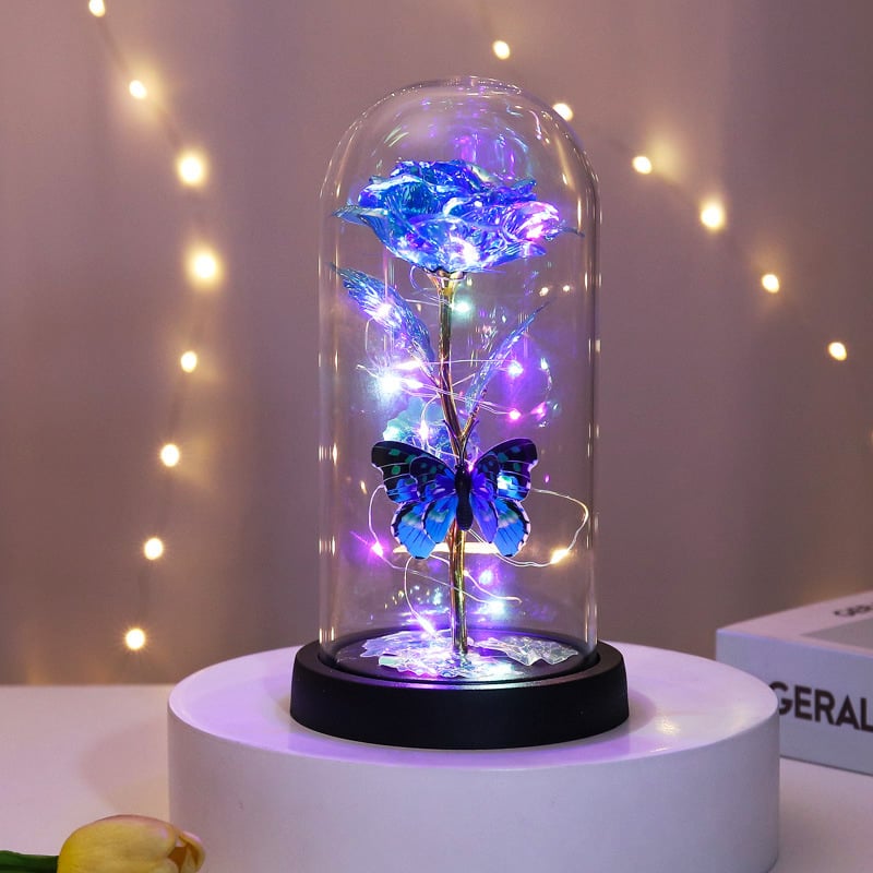 🌹Eternal Butterfly Rose Glass Dome Display with LED Light🥳Buy 2 Get 10% Off