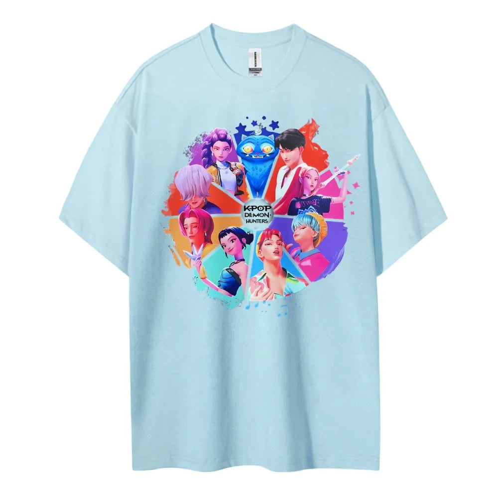 Kpopdemonhunters Unisex Round Neck Anime T-Shirt