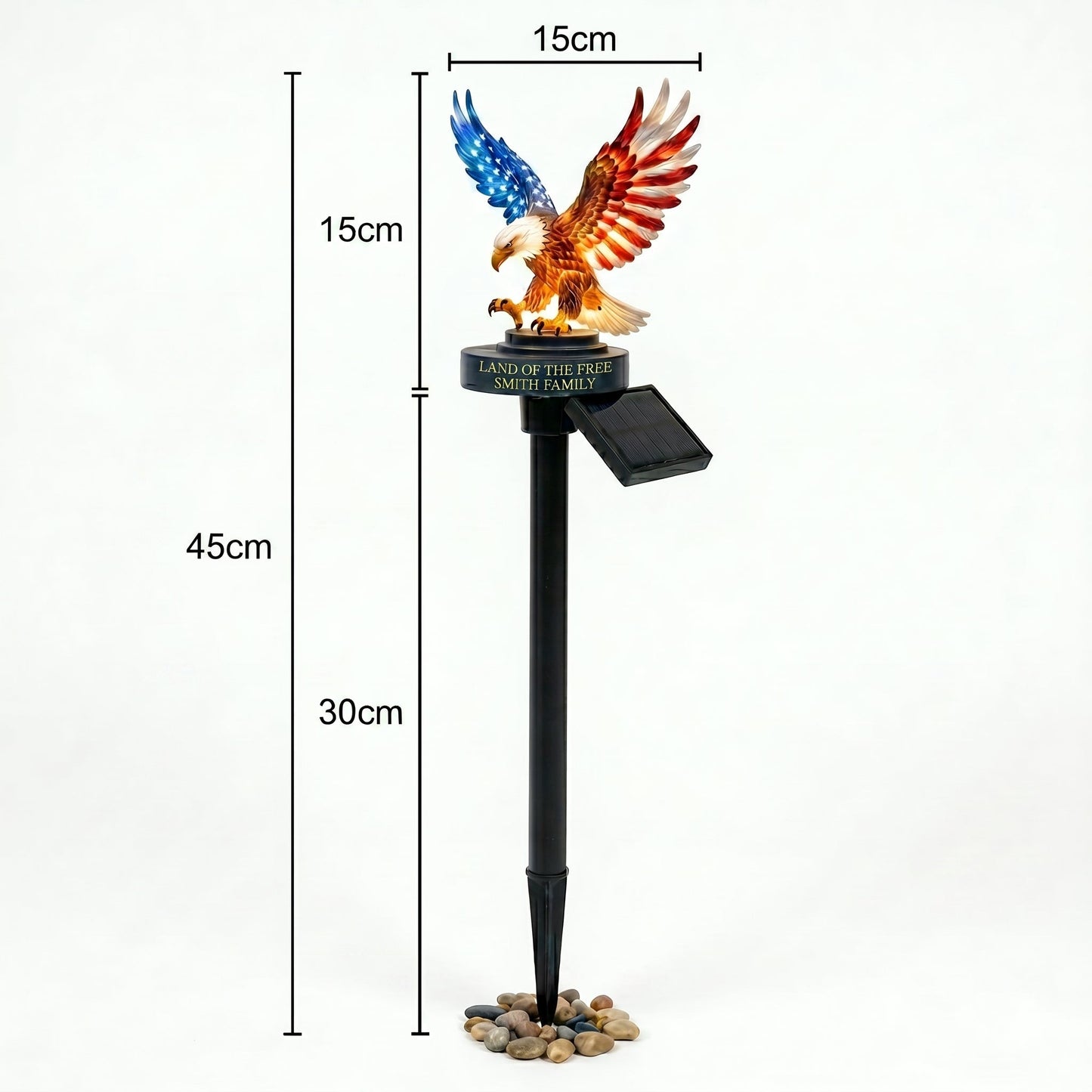 π¦
Personalized Solar Eagle Garden Light β A Glowing Tribute to American Freedom