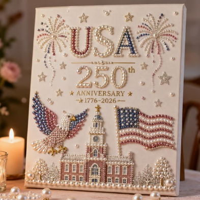 🔥LAST DAY 49% OFF-America 250 Beaded Bouquet DIY Kit – Limited Edition Patriotic Craft Collection