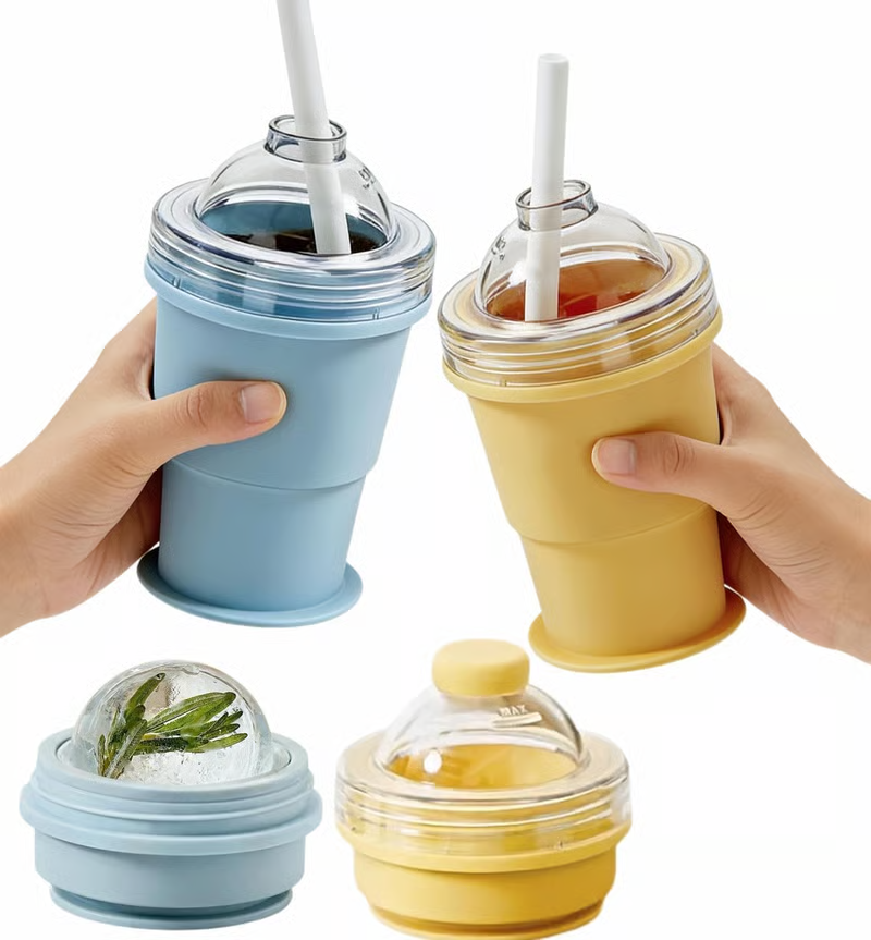 🔥Recent Offer: 49%Off🔥-2-in-1 Foldable Silicone Ice Ball Maker Cup