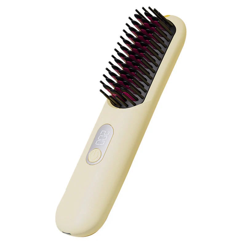 📢📢49% OFF !! ⏰ Cordless Ceramic Hair Straightening Brush