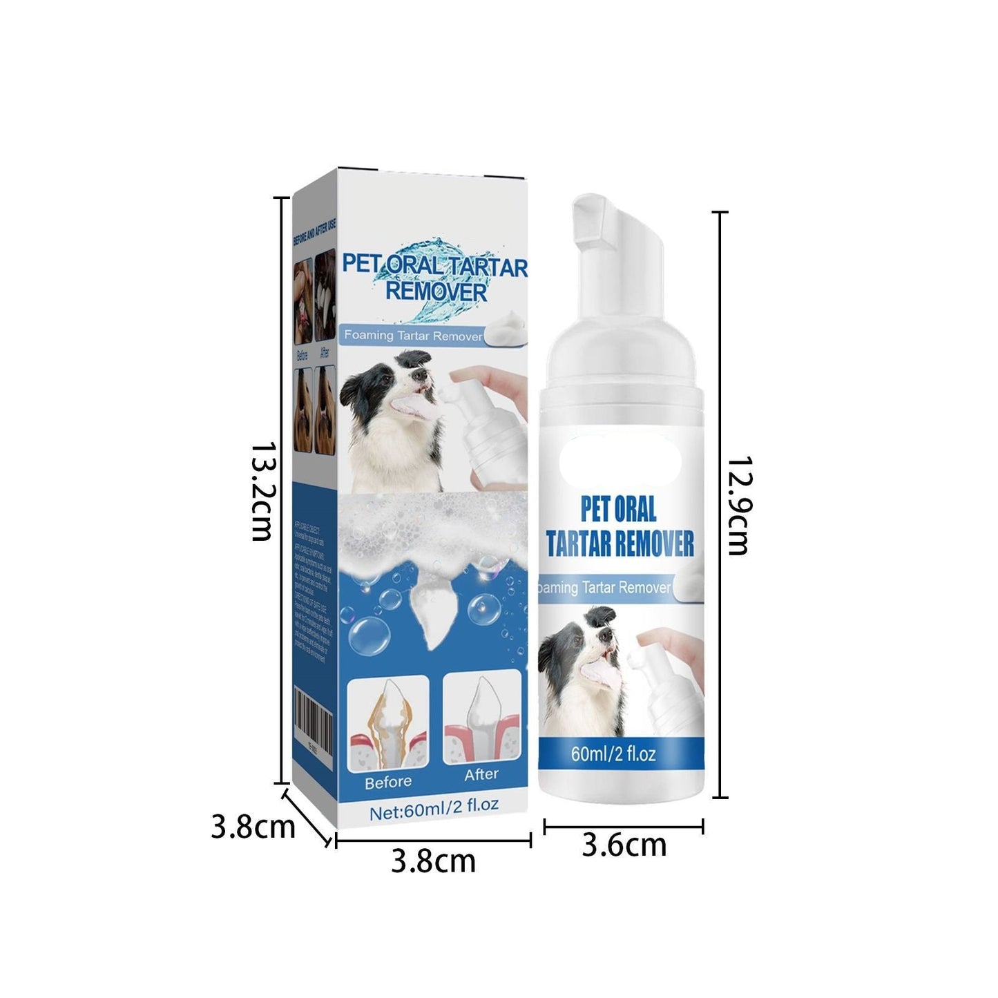 🐶Foam for removing tartar from pet teeth – Fresh breath & healthy teeth, no brushing required!🦷