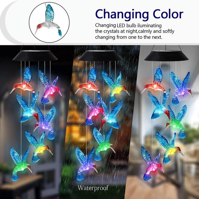🦋 Enhance Your Garden - ✨Creative Bird Design Solar Wind Chimes🥳BUY 2 GET 10% OFF