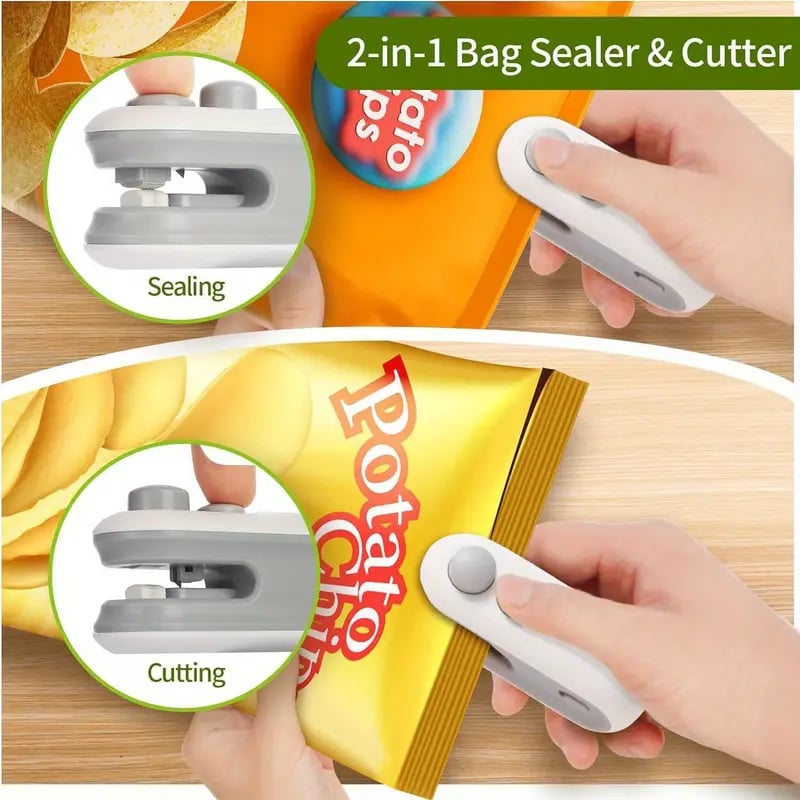 š„Mini Bag Sealer with Cutter and Magnet