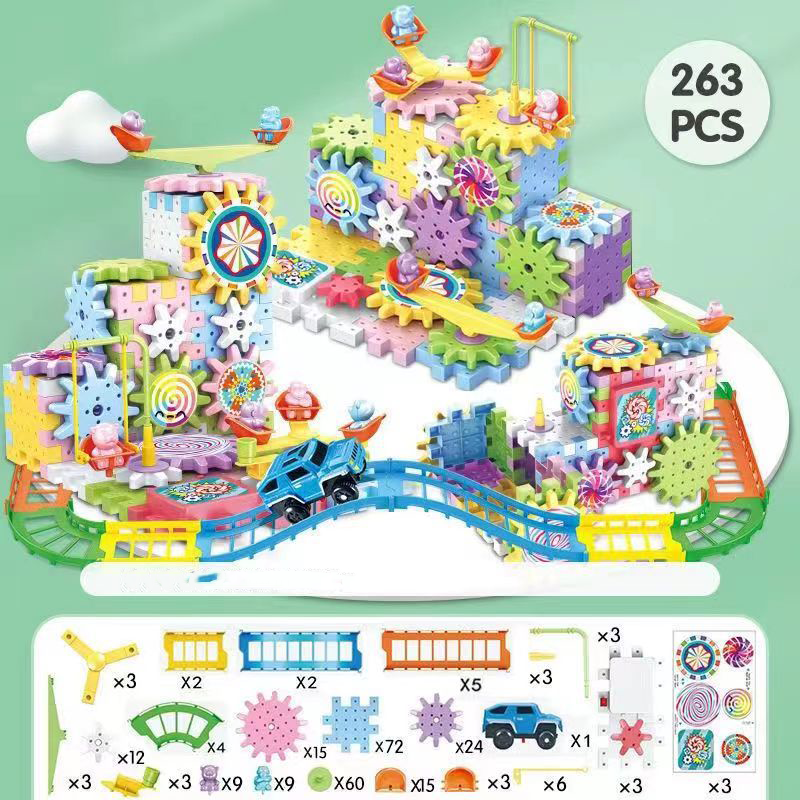 Children's Assembled Electric Gear Building Blocks