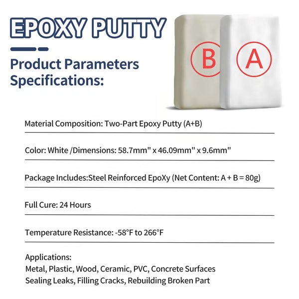 🔧 Steel Reinforced Epoxy Putty – Permanent Repairs Made Easy