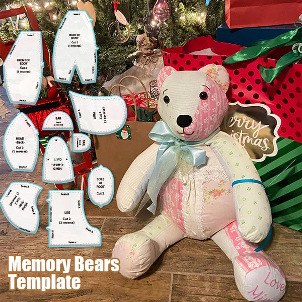 🎉 2026 New Year Sale – Memory Bear Template Ruler Set (7 PCS) 🧸✂️📏