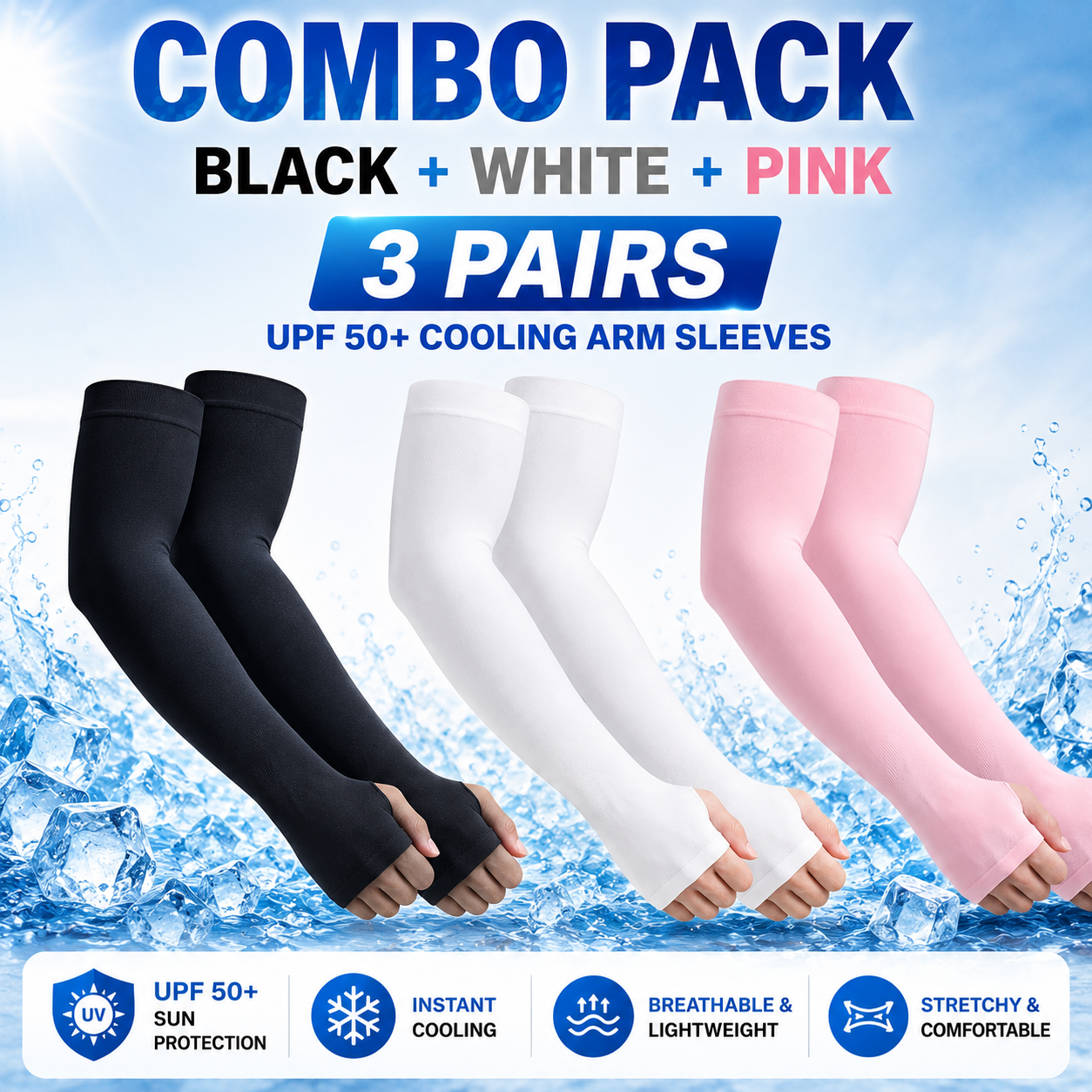 UPF 50+ Cooling Sleeves