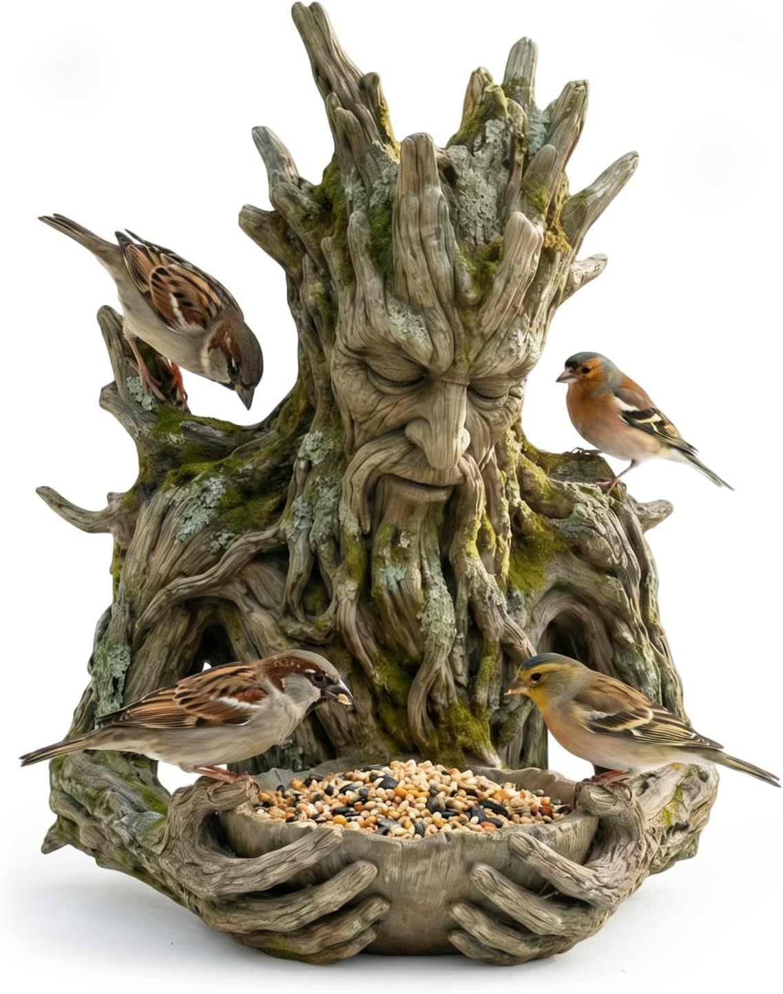 🔥 Garden Best Seller 🐦 Tree Spirit Bird Feeder – Outdoor Resin Decor 🌿Buy 2 Get 10% Off