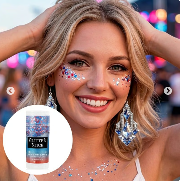 Hot Sale 🎇Red, White, & Blue Patriotic Glitter Stick 🔥