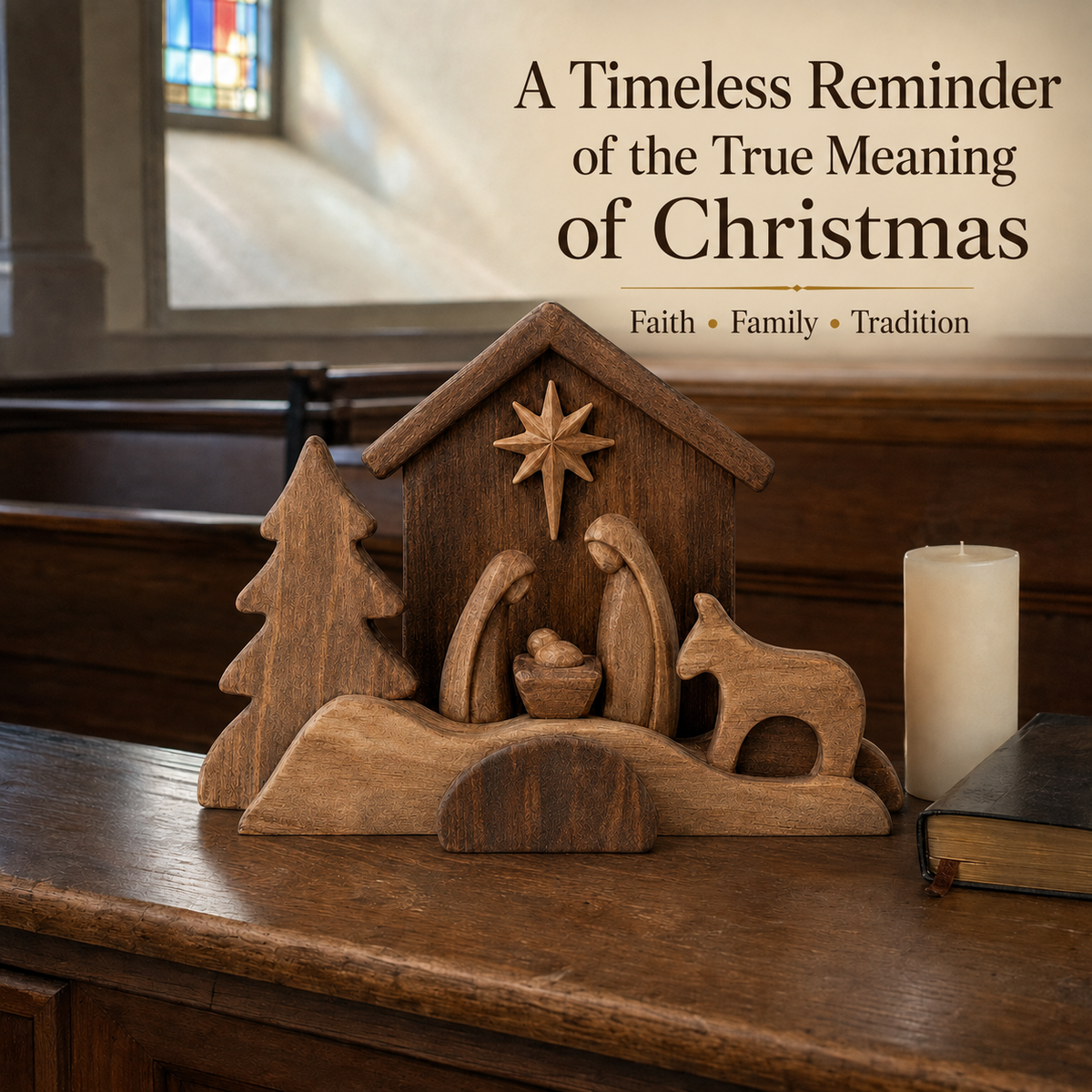 ✝️Wooden Nativity Scene Decoration-A Meaningful Christmas Gift