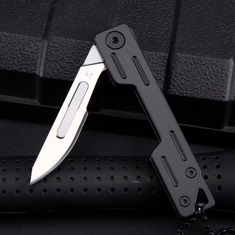 👉 🔪 Stainless Steel EDC Folding Knife + 10 Blades