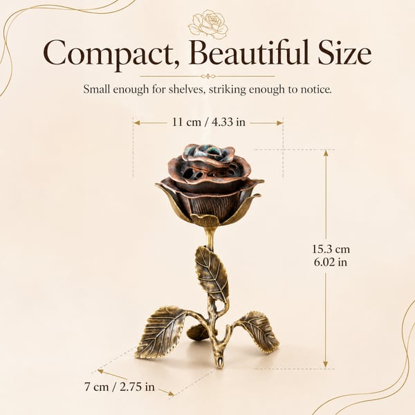 🌹💕 Vintage Rose Incense Burner – A Thoughtful Gift for Meditation & Relaxation Lovers ✨🕯️