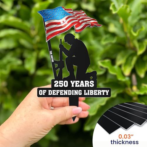 🔥Big Sale 🔥🪖250 Years of Defending Liberty Metal Garden Stake