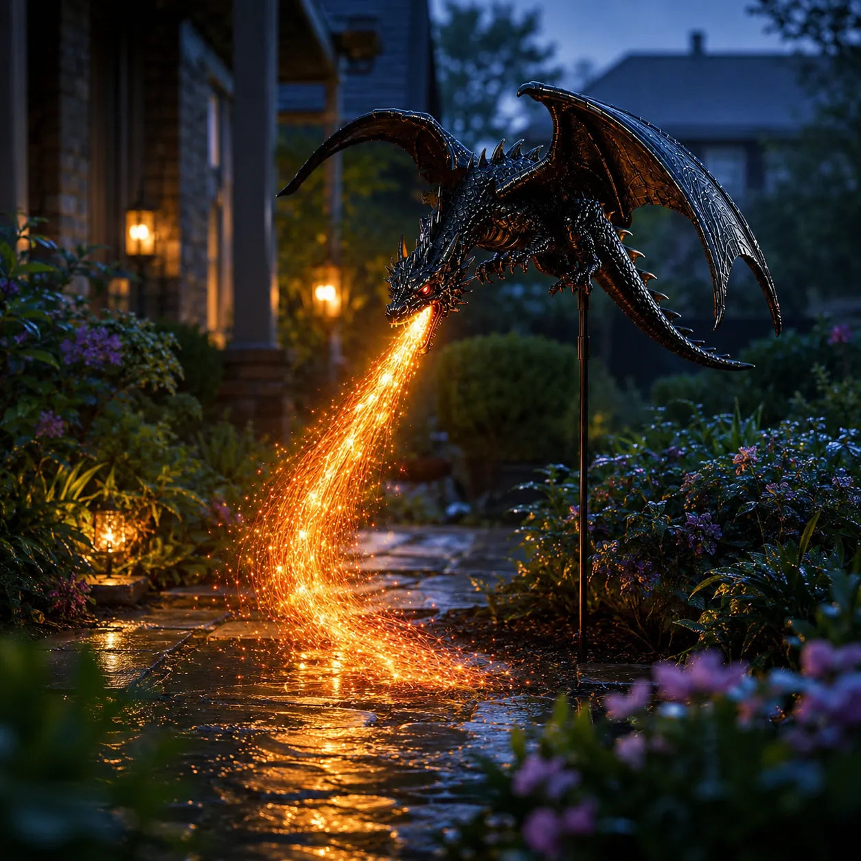 ⏳ Last Day 49% OFF – 👼🐉Solar Dragon Fire Garden Light🔥