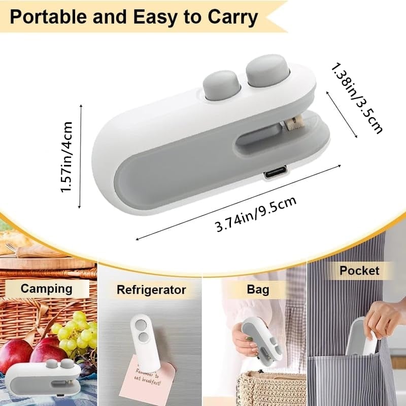 š„Mini Bag Sealer with Cutter and Magnet