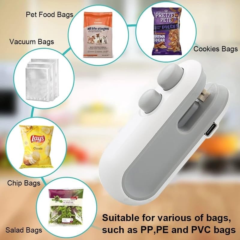 š„Mini Bag Sealer with Cutter and Magnet