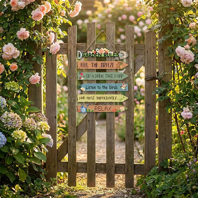 🏡✨Vintage Rustic Wooden Garden Hanging Plaque 🌿
