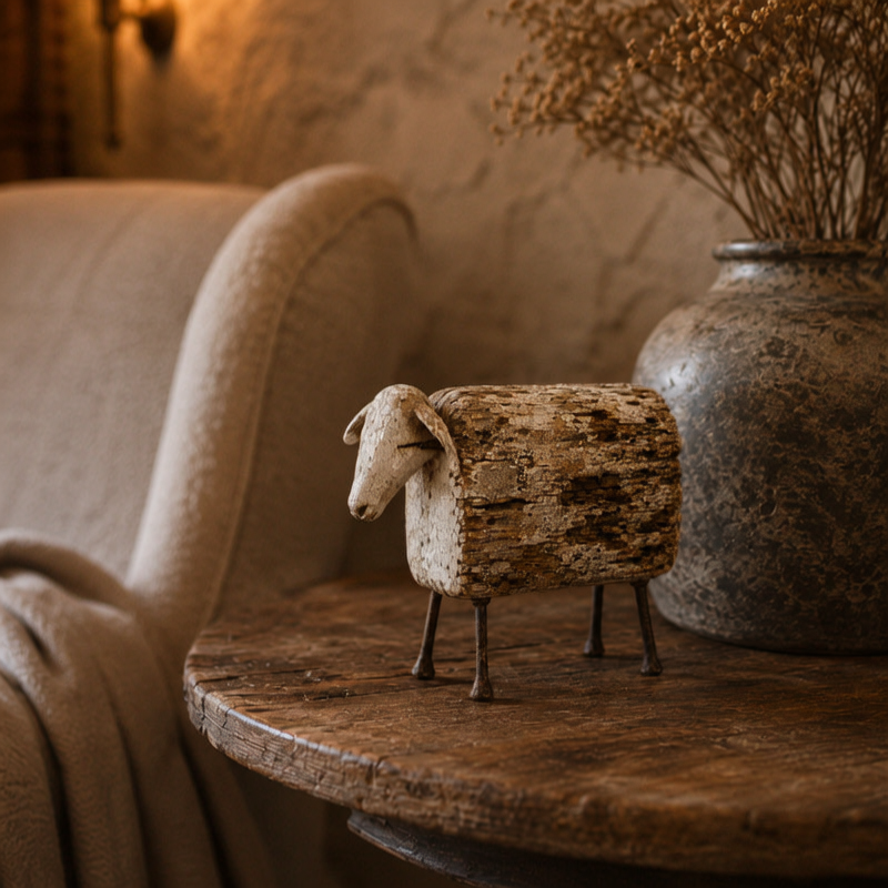Vintage Longhorn Bull Sculpture
