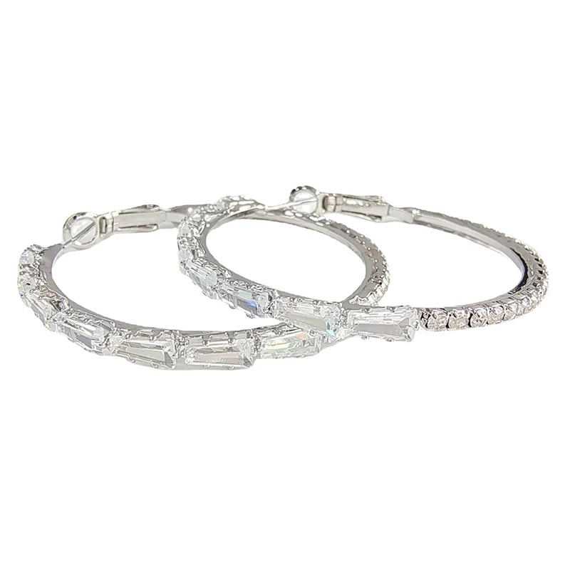 π 50% OFF NOW! β¨ Women's Sparkling CZ Hoop Earrings β Micro-Paved, Lightweight Bold Design β Elegant, Versatile & Perfect Gift π«