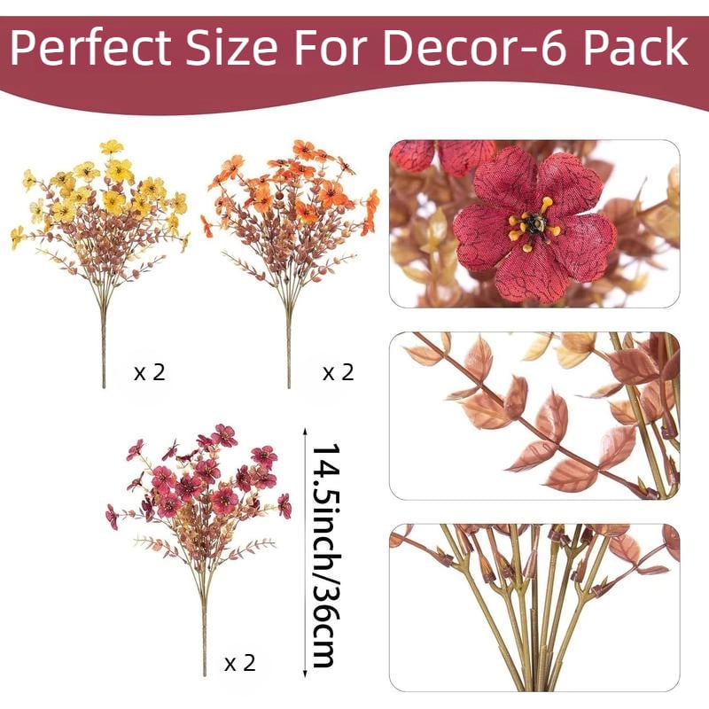 🔥Last Day 50% OFF - 🍁UV-Resistant Artificial Daisy Flowers for Fall Decor Halloween