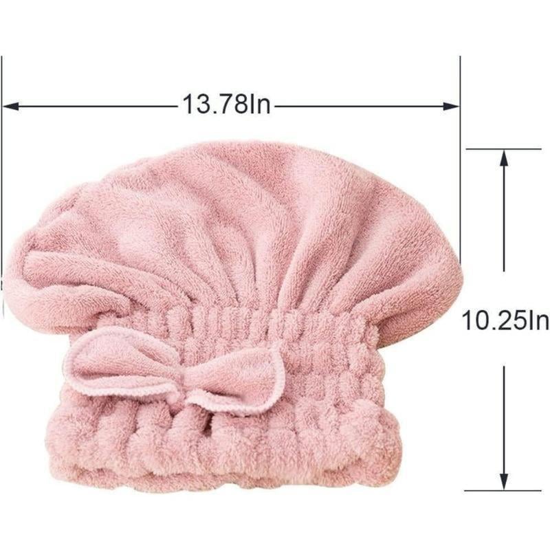 🔥Microfiber Hair Towel Caps, Extrame Soft & Ultra Absorbent, Fast Drying Hair Drying Caps Towel Turban Wrap for Wet Hair Women Light Shiny