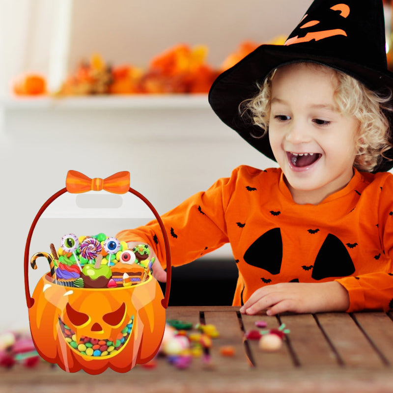 Halloween Transparent Pumpkin Favor Bags(10 tablets per package)
