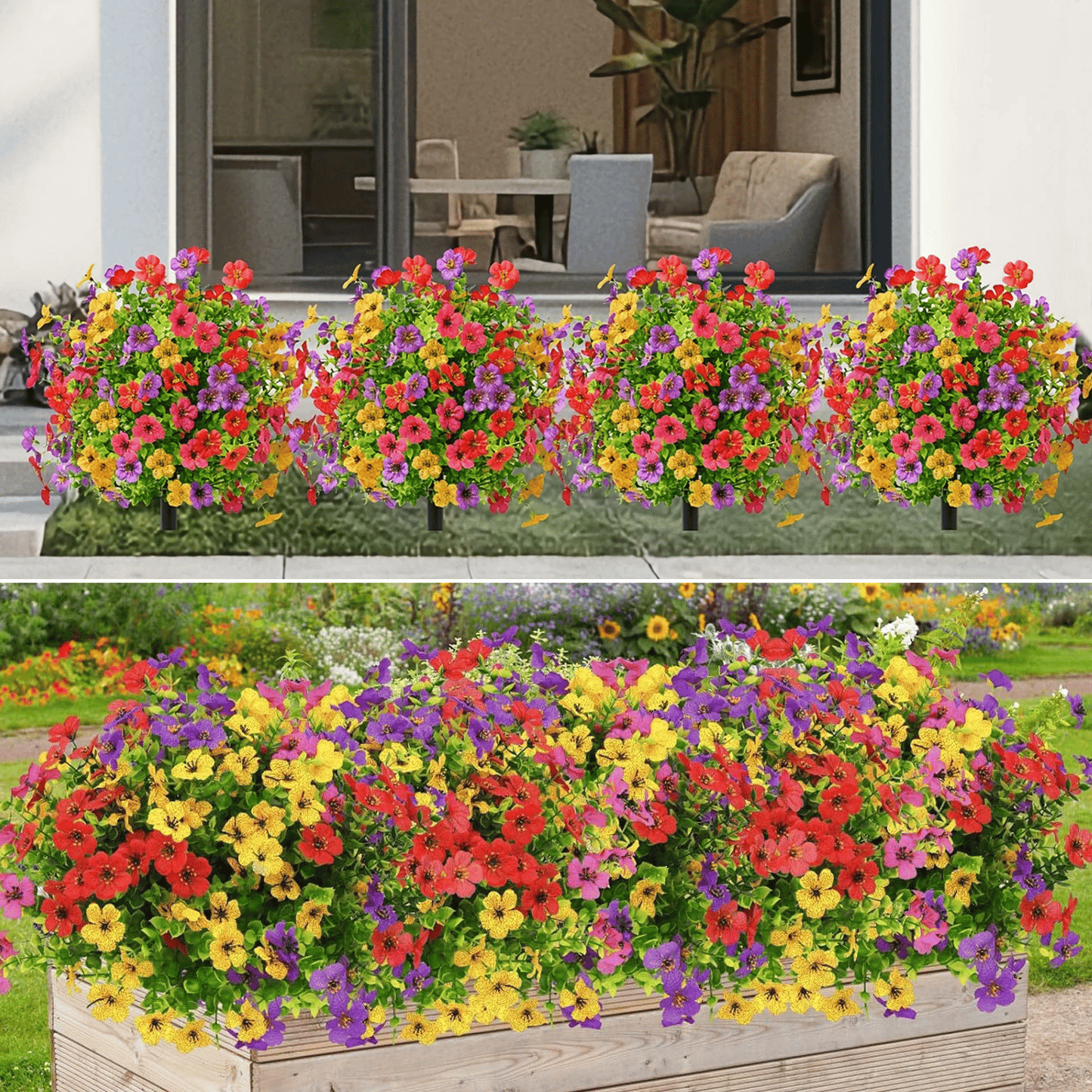 🎁 Last Day Sale - 50% Off 🔥Outdoor/Indoor UV Resistant & Waterproof Artificial Flower Decor🌱