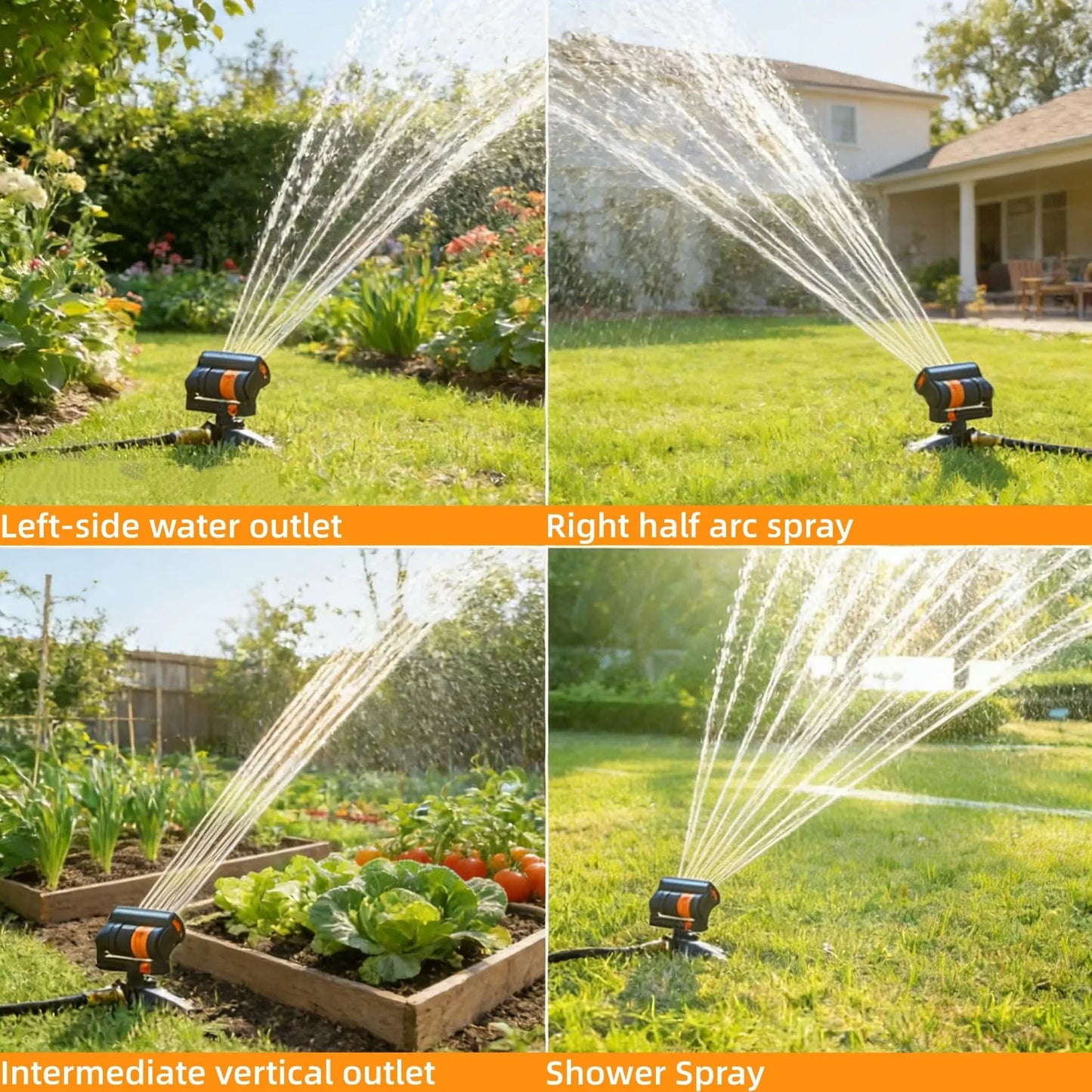 ✨Hot Sale Adjustable Oscillating Sprinkler💧 Large Water Coverage