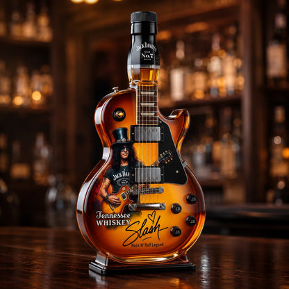 🎁 49% OFF – 👨‍🎤🤘Appetite for Rock: Vintage Sunburst Guitar Figurine Spirit Bottle🎸✨