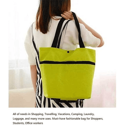 🏆 Last Day Special Price £12.99 ! 🔥 2-in-1 Shopping Bag Foldable Green Bag