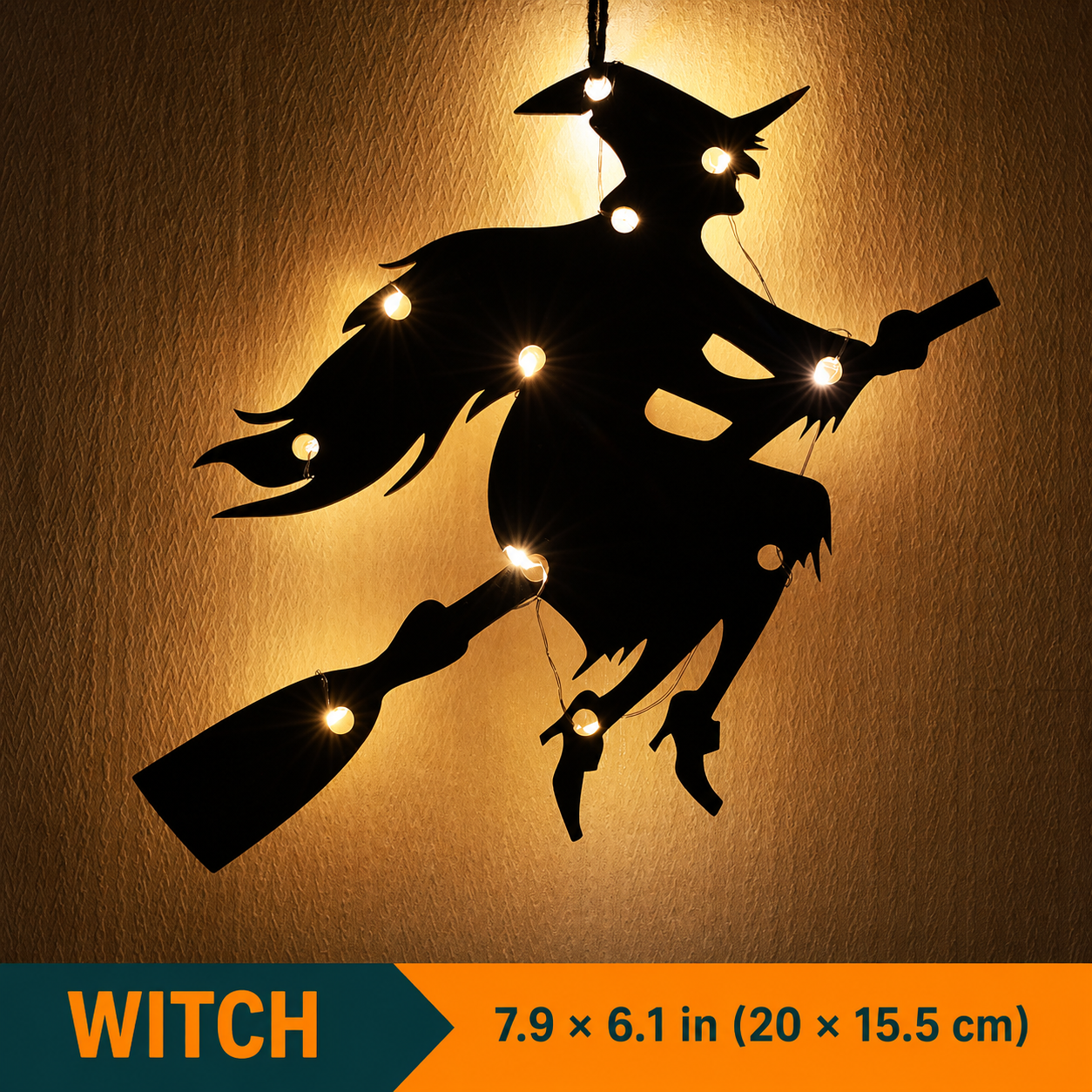 🎃 Battery-Powered Halloween LED Silhouette Wall Decorations