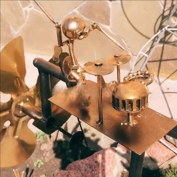 🎁Last Day: 50% OFF🔥🥁Handmade Metal Drummer Windmill