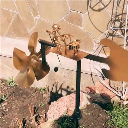 🎁Last Day: 50% OFF🔥🥁Handmade Metal Drummer Windmill