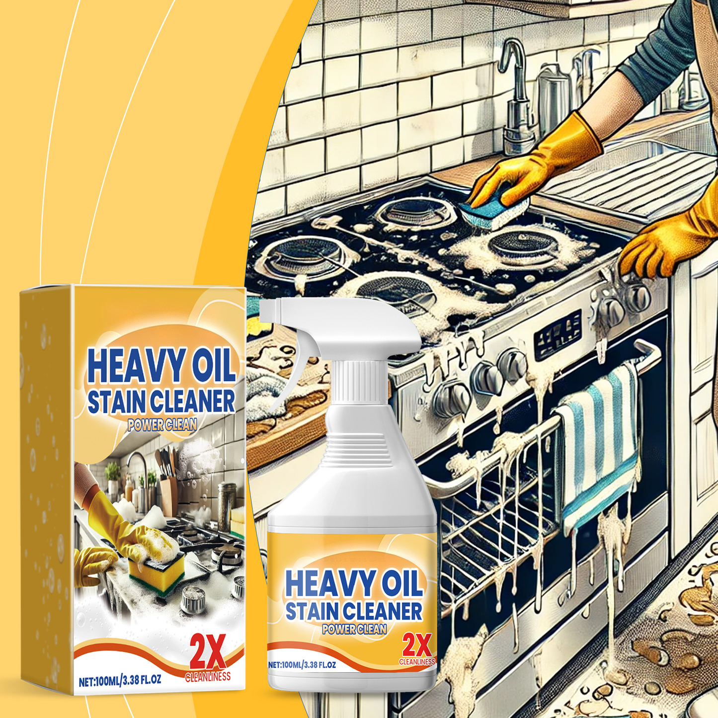 🧼 Heavy Duty Degreaser Spray ✨ Powerful Kitchen Cleaner