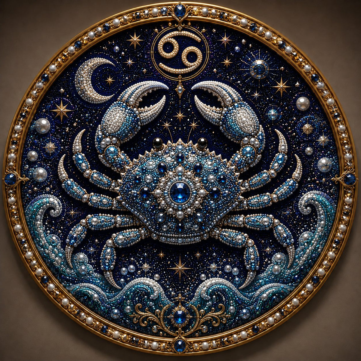 🔥49% OFF – ✨ Premium 3D Pearl 12 Zodiac Signs Art Kit | Luxury Flocked Canvas with Scratch-Resistant Non-Fading Pearl Beads DIY Handmade Astrology Decor ♈🌙💎