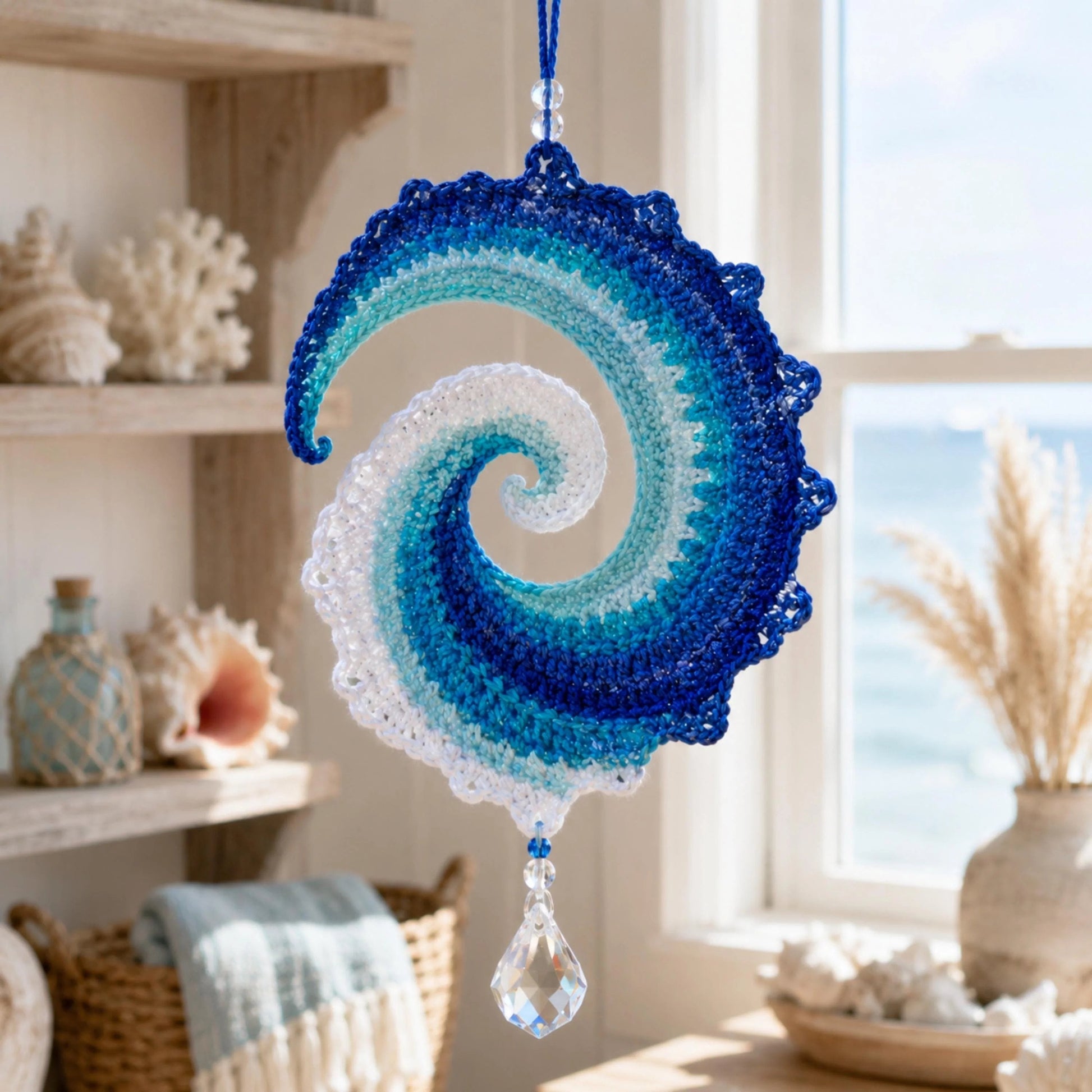 🔥Last Day 49% OFF - 🌊🧵Ocean Wave Crochet Wind Spinner Diy Kit