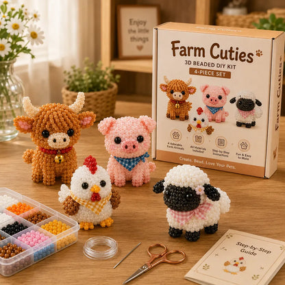 🔥🧵✨ Tiny 3D Beaded Animal DIY Kit(Unfinished Product)