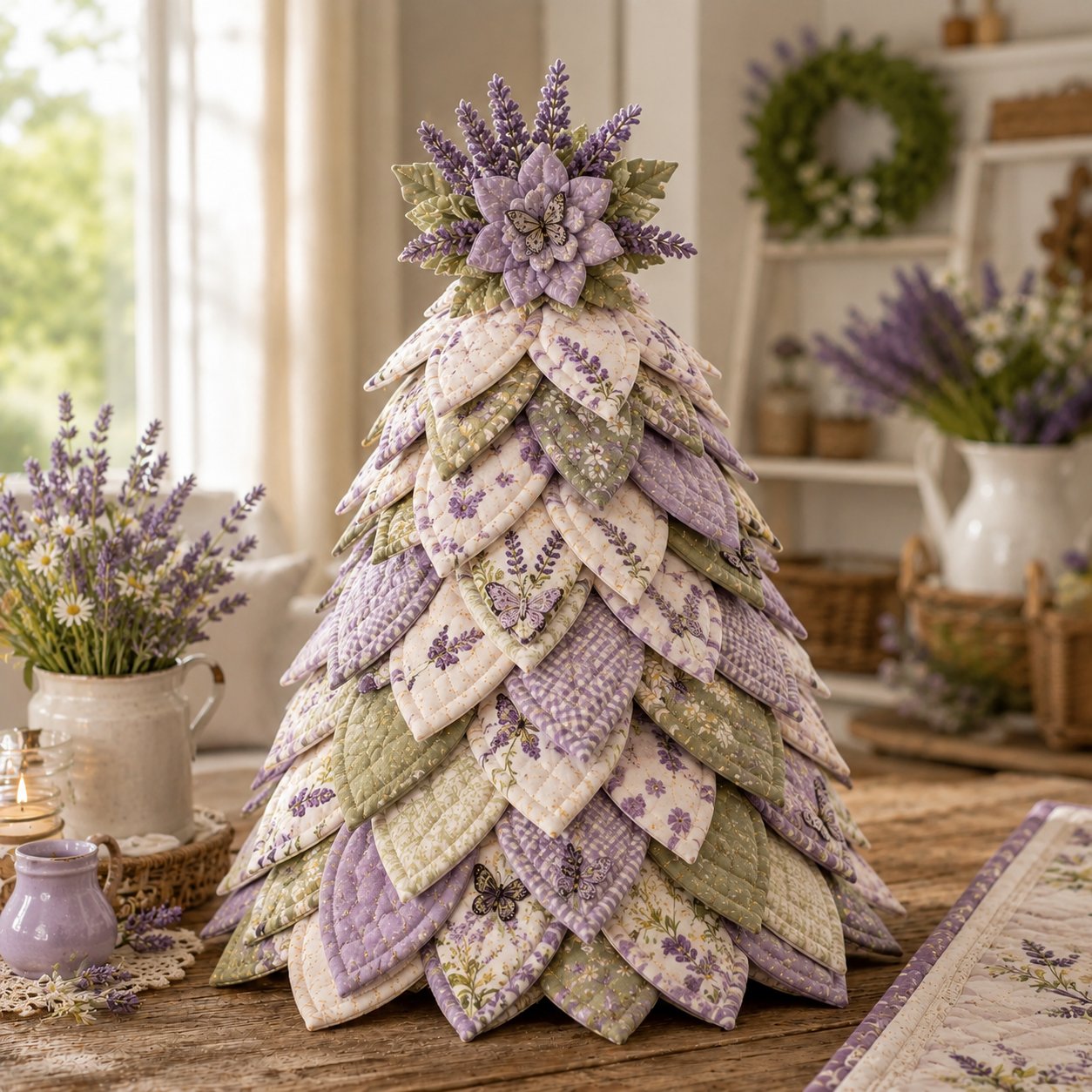 🔥LAST DAY 50% OFF -🌻Sunflower Bee Garden Tree DIY Kit-Handmade Fabric Tabletop Tree Decor