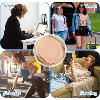 🔥50pcs  Pack Wrap for Belly Button🎁Self-Adhesive Patches Cover Patch Organic Disposable Spunlace Cloth Highly Absorbent Pad with Cotton, Oil Not Included (Skin Color)