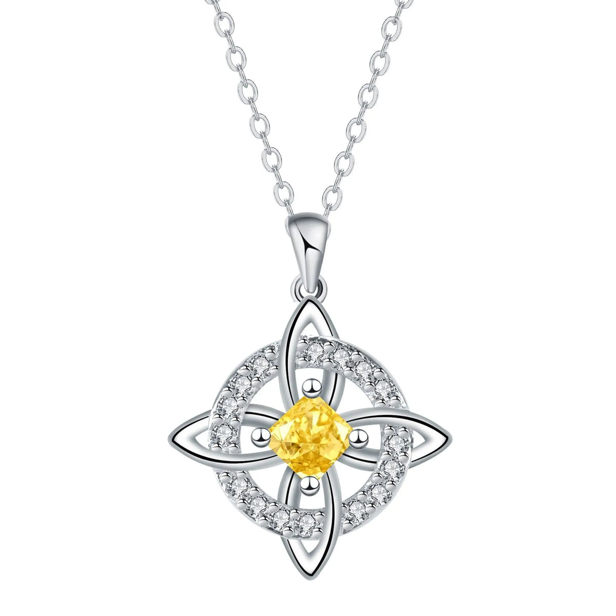 Mystical Birthstone Witches Knot Necklace – Natural Crystal🔮💞Protect Your Loved Ones