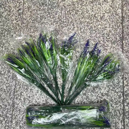 🏡 Artificial Lavender Monkey Grass Set – Realistic Outdoor Greenery