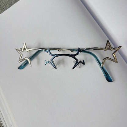 Y2K Star Frame Cosplay Glasses – Foldable & Stylish