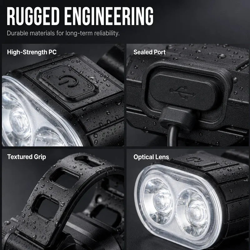 🎉 2026 Sale — Over 33,000 Sold! 💞 USB Rechargeable Bike Light Set