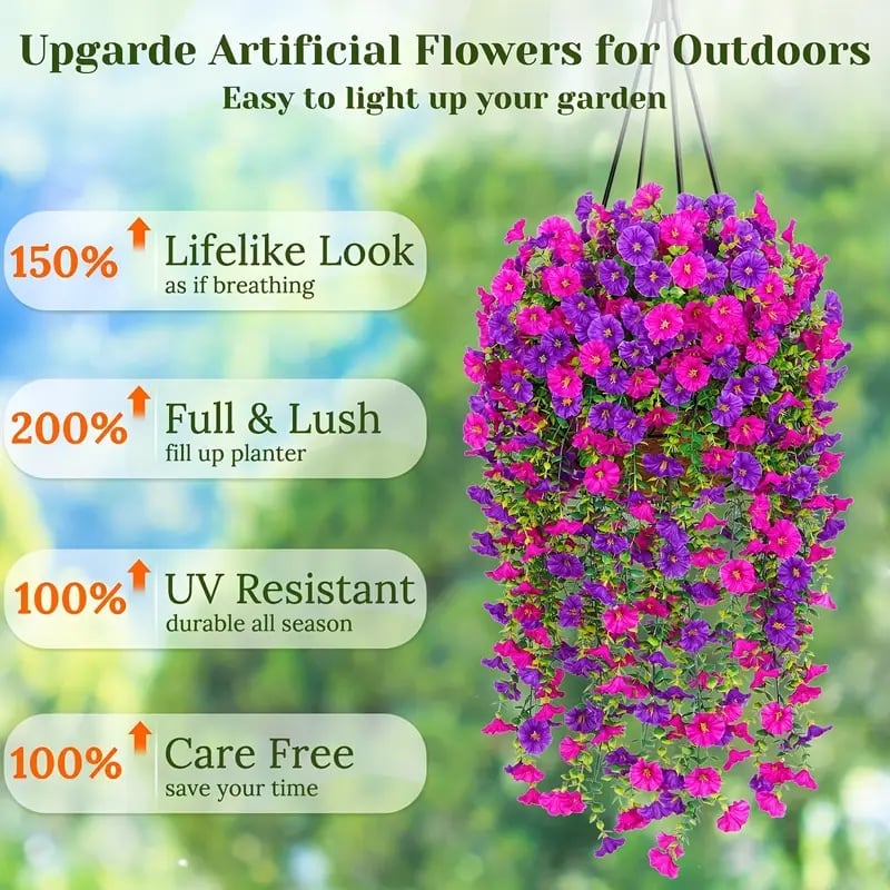 🌺UV Resistant Hanging Artificial Morning Glory Vine 💖  🔥🔥 Buy 3, Get 15% Off