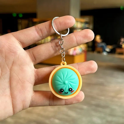 Buy 1 get 1 free!🥟Cute Dumpling Pressable Fidget Keychain-touch sensing light