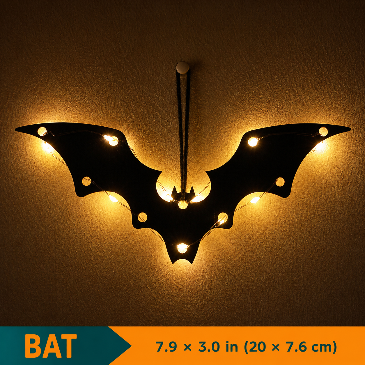 🎃 Battery-Powered Halloween LED Silhouette Wall Decorations