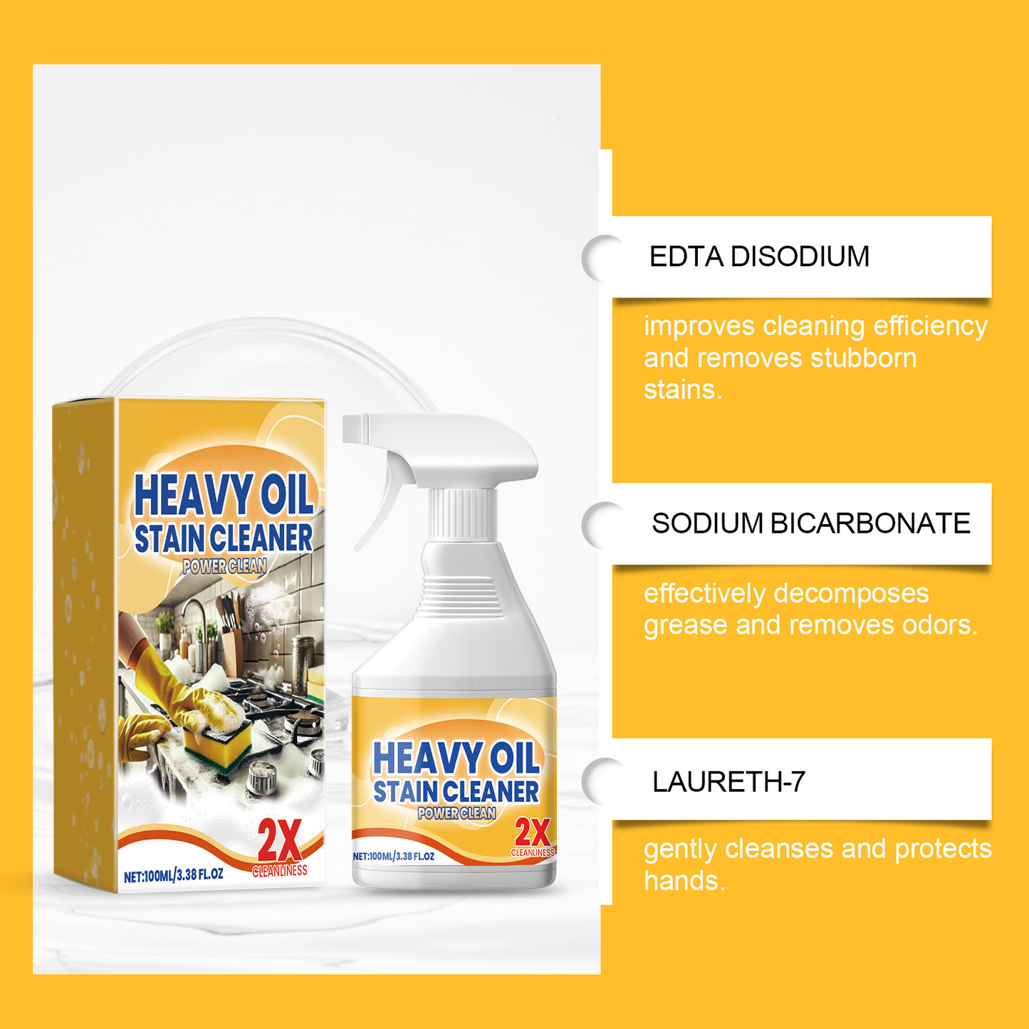 🧼 Heavy Duty Degreaser Spray ✨ Powerful Kitchen Cleaner